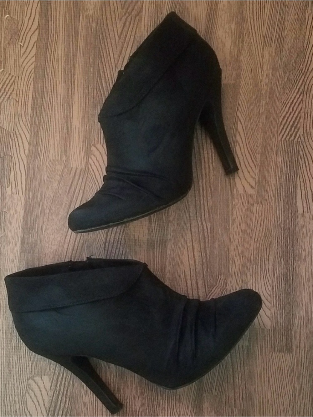 Black Women's High Heel Ankle Booties - Classic Sleek Design